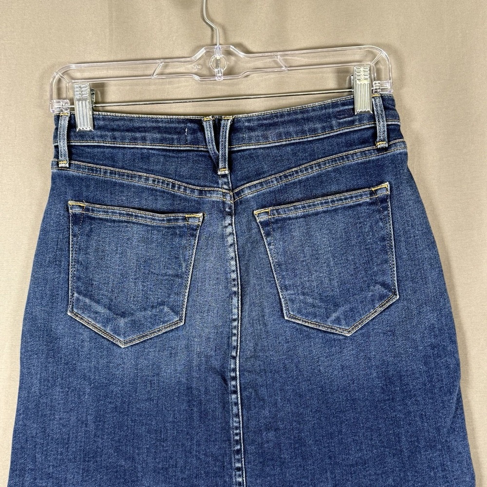 Vineyard Vines Utility Pocket Denim Jean Mini Skirt Dark Wash Preppy Size 25 - Picture 6 of 9